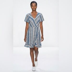 SO Faux Wrap Midi Dress Size‎ XXL flutter Sleeve Summer Boho Beach Cruise Preppy